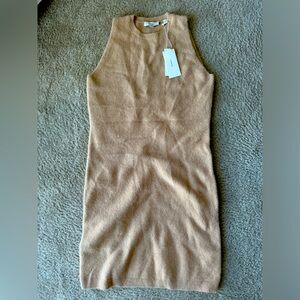 VINCE wool midi dress, size S/P Tan color